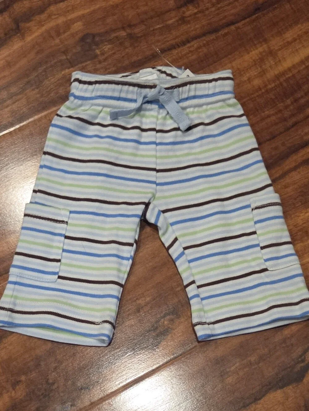 Gymboree NWT Newborn Blue Striped Airplane Bodyuit, Pants and Bib Set